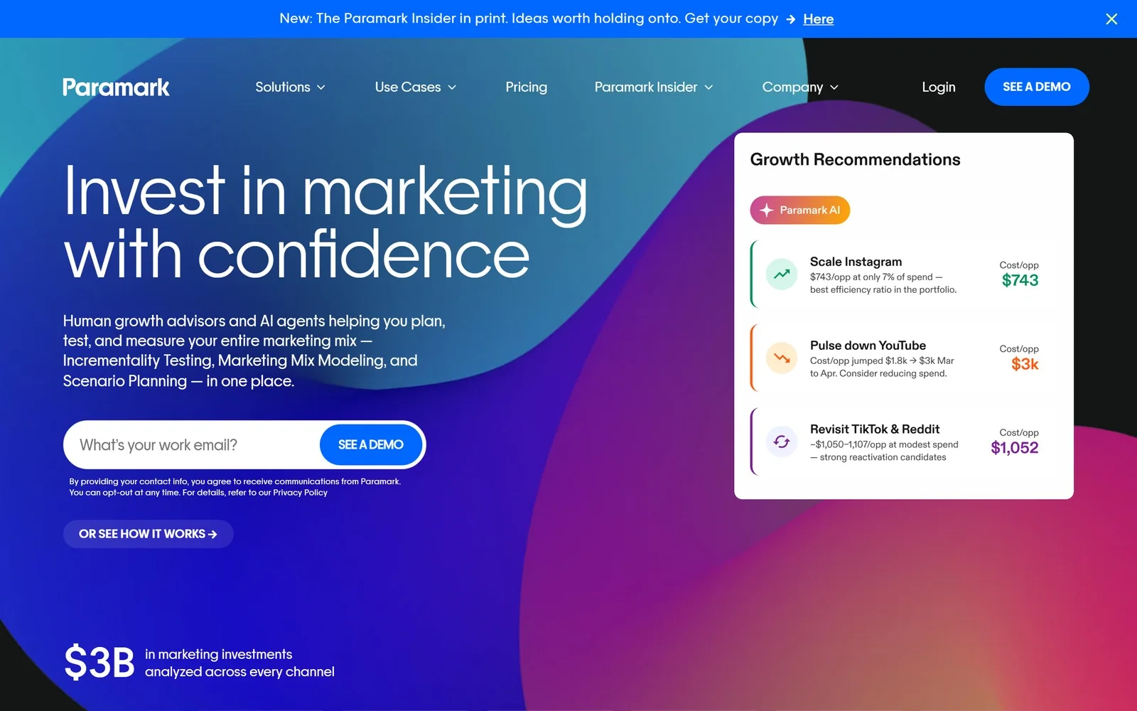 Paramark — Homepage hero