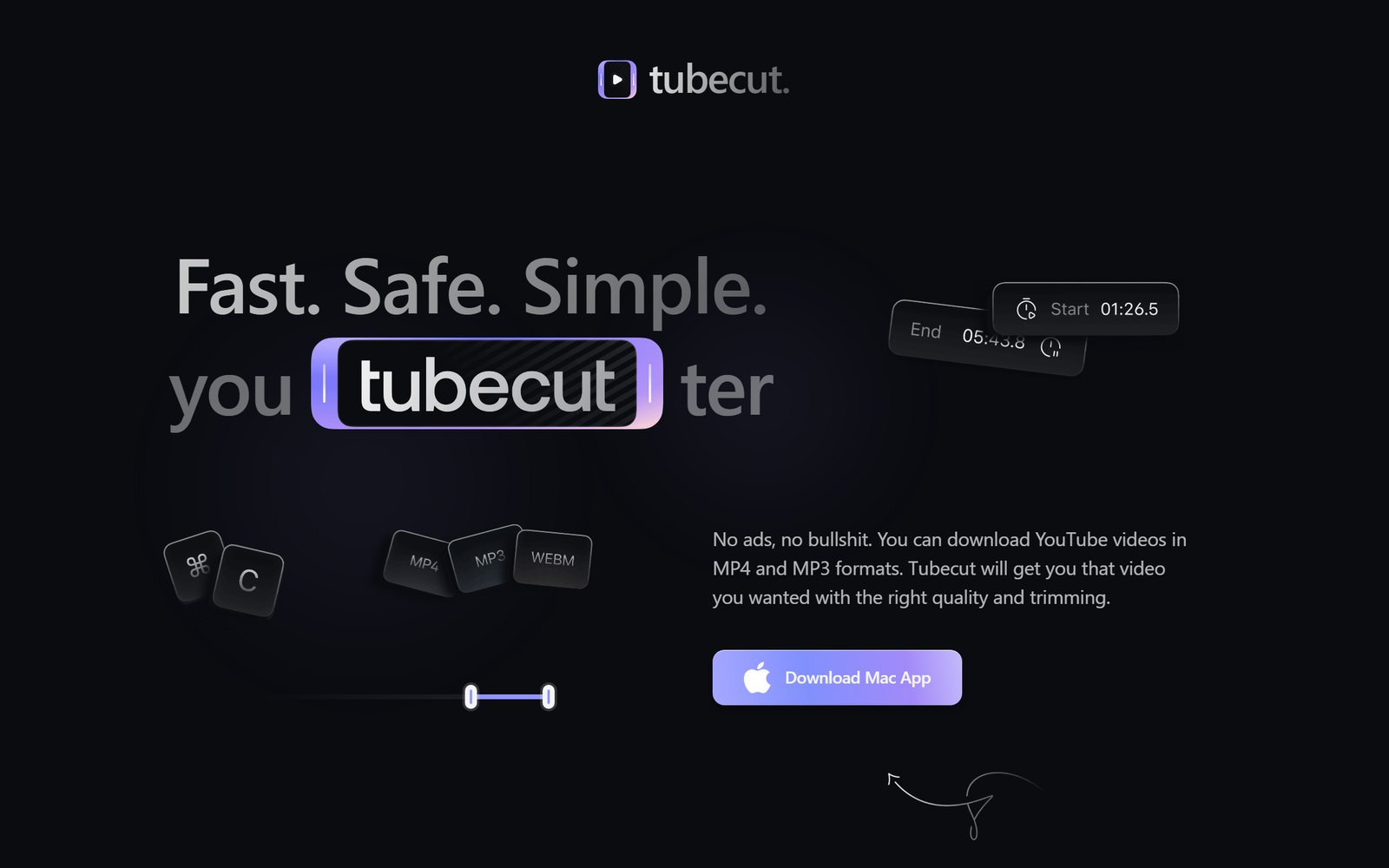 Tubecut hero: Fast. Safe. Simple. you tubecut ter, Download Mac App